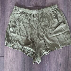 Olive Green Women's Shorts